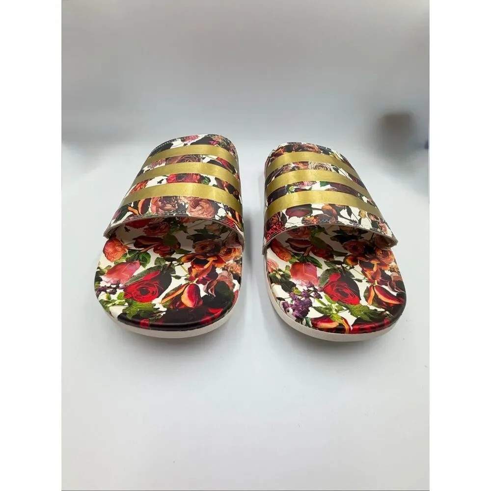 Adidas Adilette Floral Print Slides Sandals NWT Men’s Size 18 EU 54 Rare